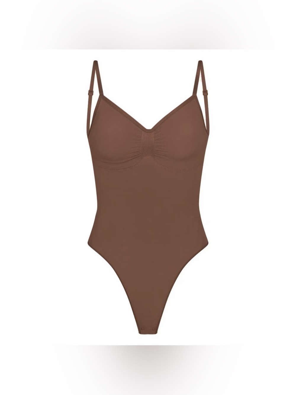 SKIMS Brown Low Back Thong Sculpting One-Piece Bodysuit Large